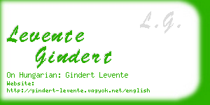 levente gindert business card